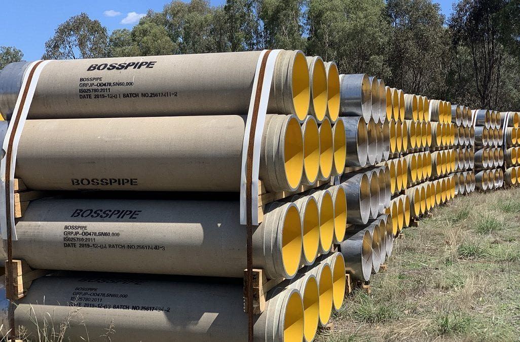 BOSSPIPE™ CC-GRP jacking pipe, Ettamogah NSW