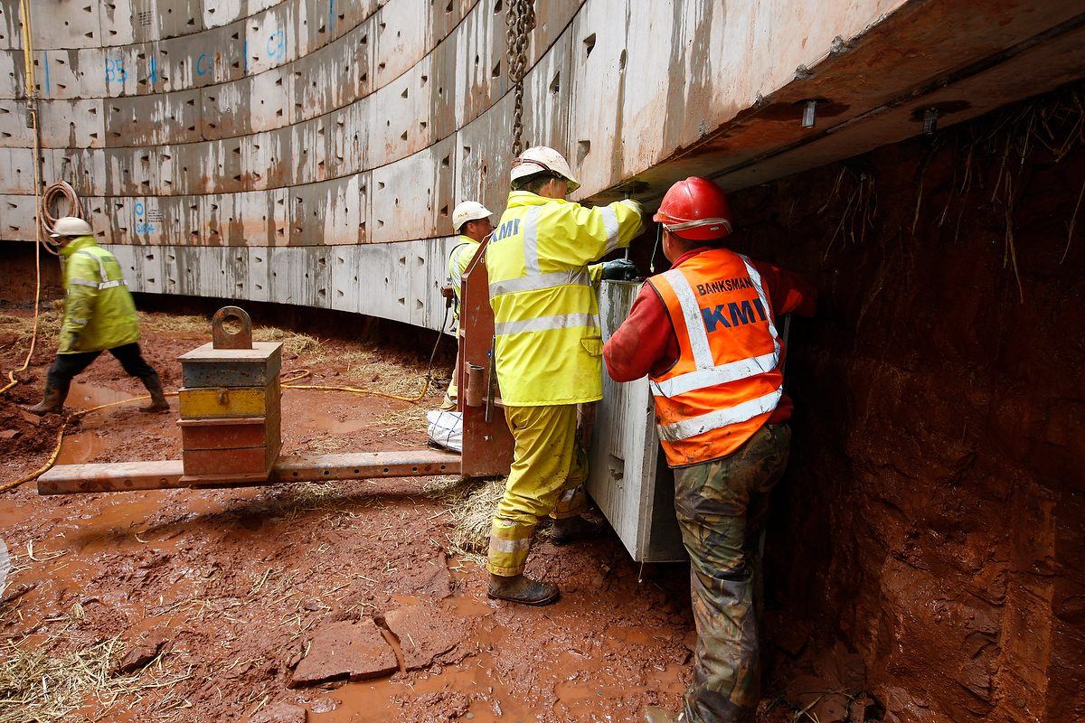 Shaft segments on site