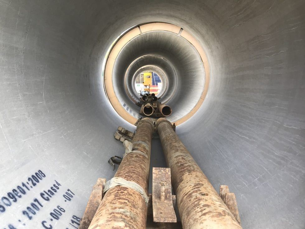 RCCP pipe interior, M40 project