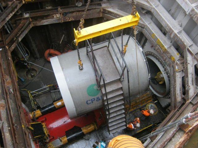 RCP jacking pipe at launch pit