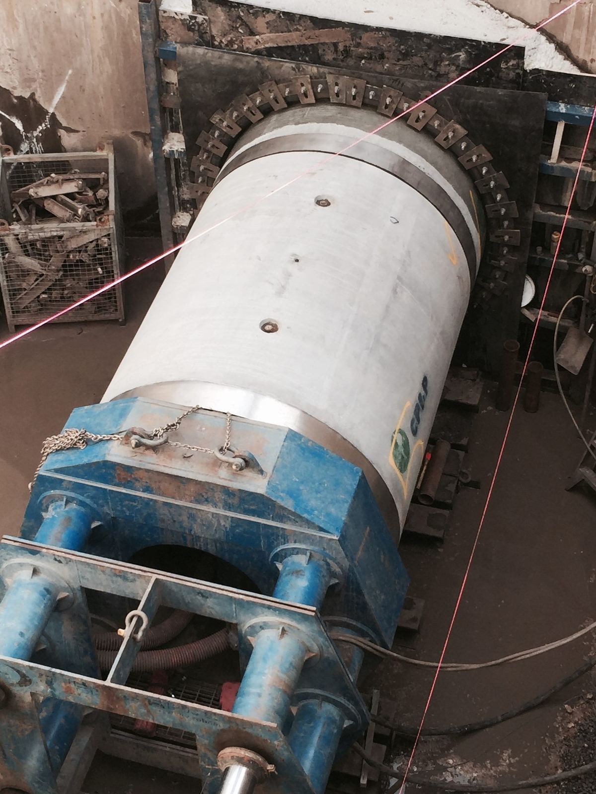 RCP pipe unloading at port