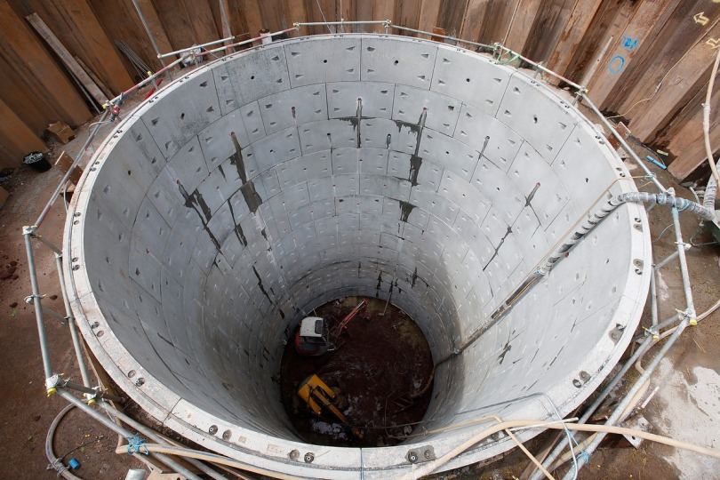 Shaft construction, interior detail